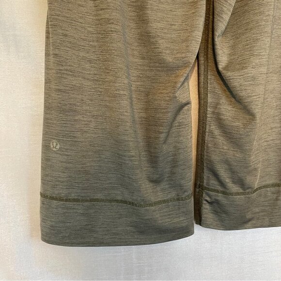 Lululemon Flow and Go Crop  Ladies 4 Heathered Moss Green - Picture 9 of 11
